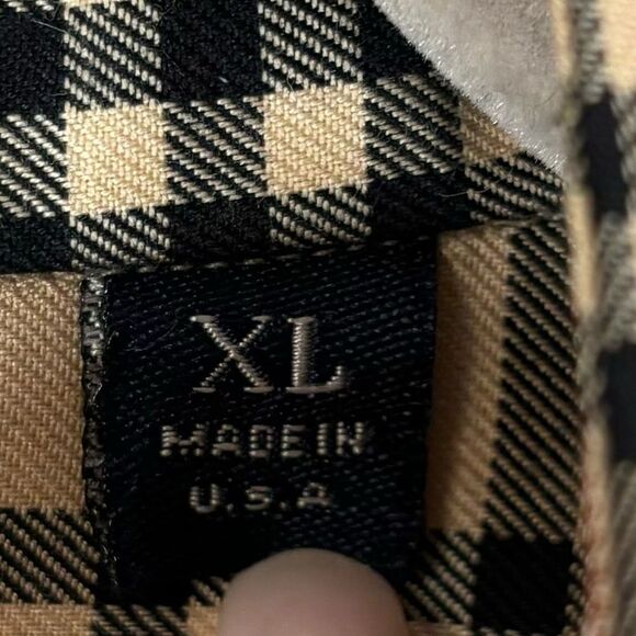 Burberry London Vintage Cotton Tan Dress Shirt Plaid Size XL - Picture 10 of 10